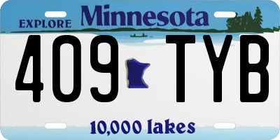 MN license plate 409TYB