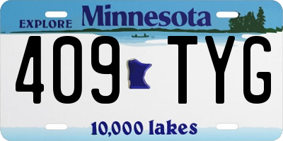 MN license plate 409TYG
