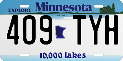 MN license plate 409TYH