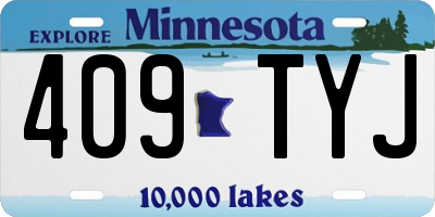 MN license plate 409TYJ