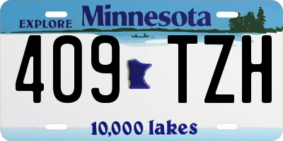 MN license plate 409TZH