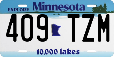 MN license plate 409TZM