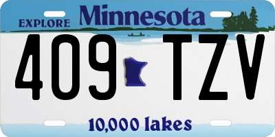 MN license plate 409TZV