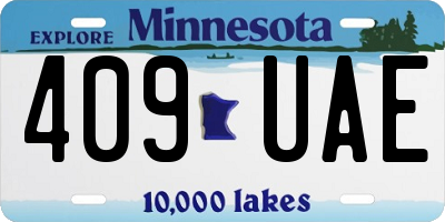 MN license plate 409UAE