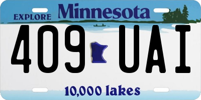 MN license plate 409UAI