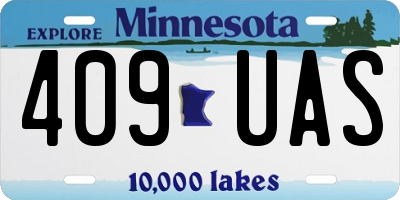 MN license plate 409UAS