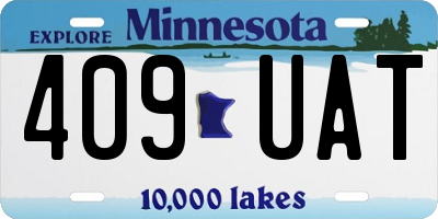 MN license plate 409UAT