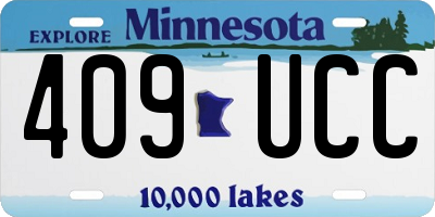 MN license plate 409UCC
