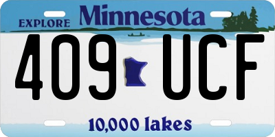 MN license plate 409UCF