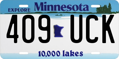 MN license plate 409UCK
