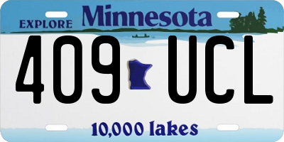 MN license plate 409UCL