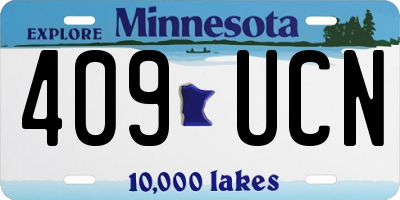 MN license plate 409UCN