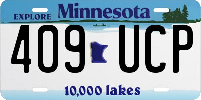 MN license plate 409UCP