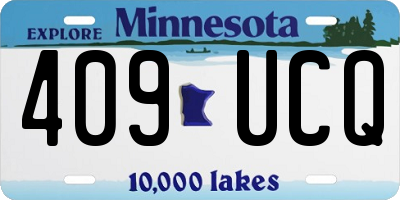 MN license plate 409UCQ