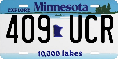 MN license plate 409UCR