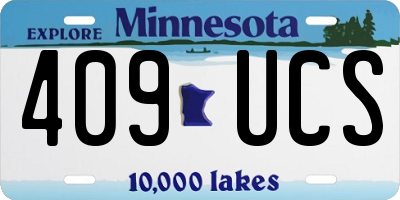 MN license plate 409UCS