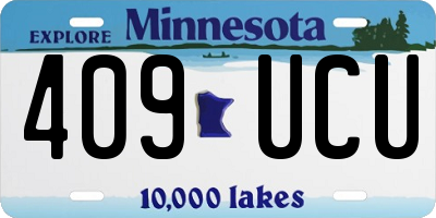 MN license plate 409UCU