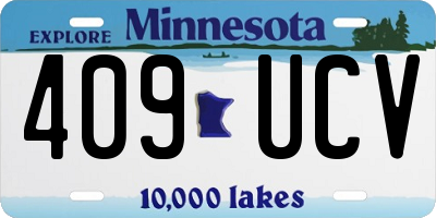 MN license plate 409UCV