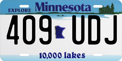 MN license plate 409UDJ