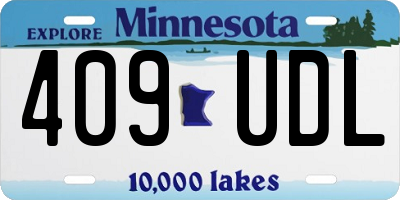 MN license plate 409UDL