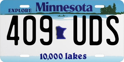 MN license plate 409UDS