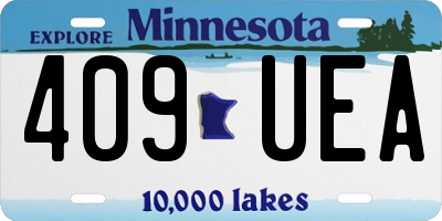 MN license plate 409UEA