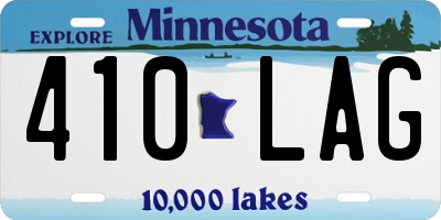 MN license plate 410LAG