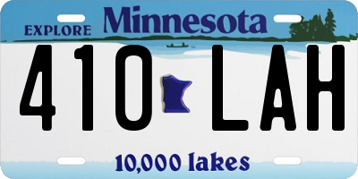 MN license plate 410LAH