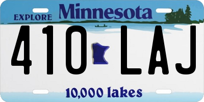 MN license plate 410LAJ