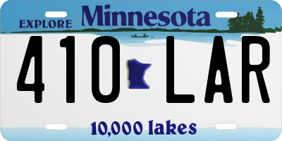MN license plate 410LAR
