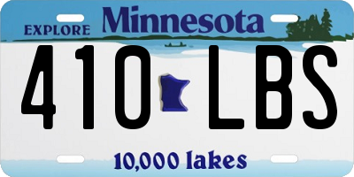 MN license plate 410LBS