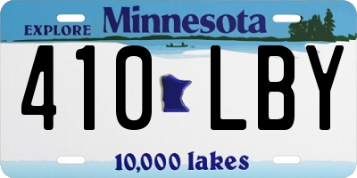 MN license plate 410LBY