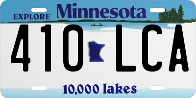MN license plate 410LCA