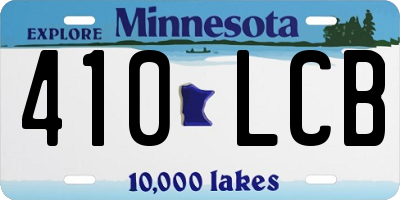 MN license plate 410LCB