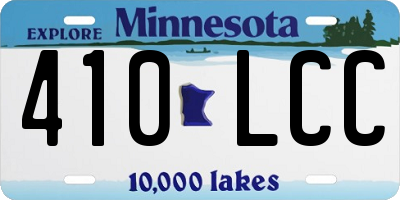 MN license plate 410LCC