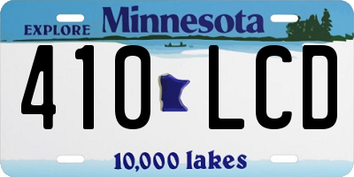 MN license plate 410LCD