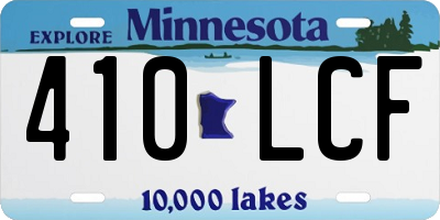 MN license plate 410LCF