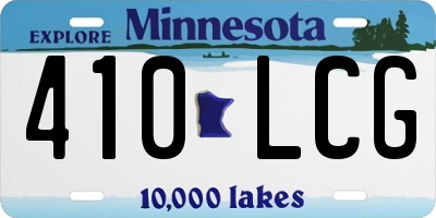 MN license plate 410LCG