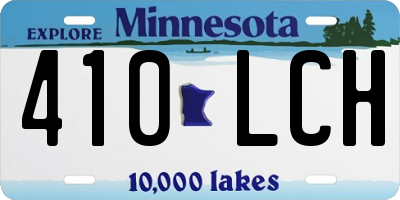 MN license plate 410LCH
