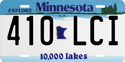 MN license plate 410LCI