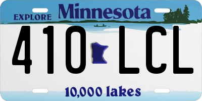 MN license plate 410LCL