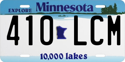 MN license plate 410LCM