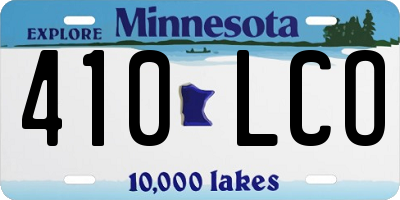 MN license plate 410LCO