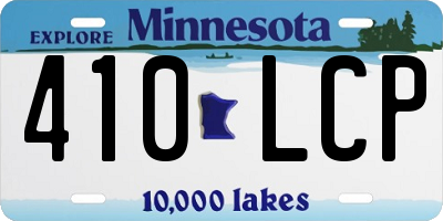 MN license plate 410LCP