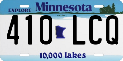 MN license plate 410LCQ