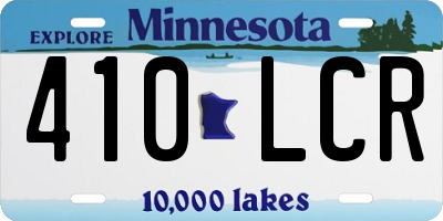 MN license plate 410LCR