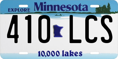 MN license plate 410LCS