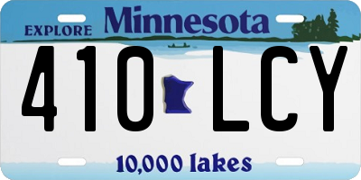 MN license plate 410LCY