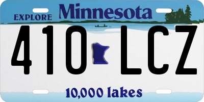 MN license plate 410LCZ