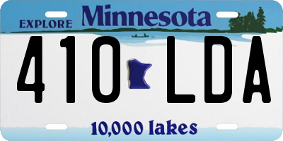 MN license plate 410LDA